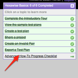 Advanced How-To Progress Checklist inline